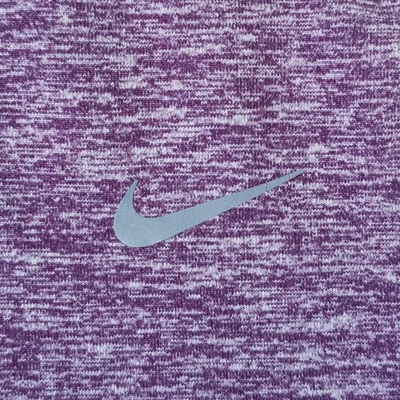 Nike Running Funnel Neck Hoodie Womens Burgundy XL Heathered Pockets Gym Sports - Picture 6 of 14